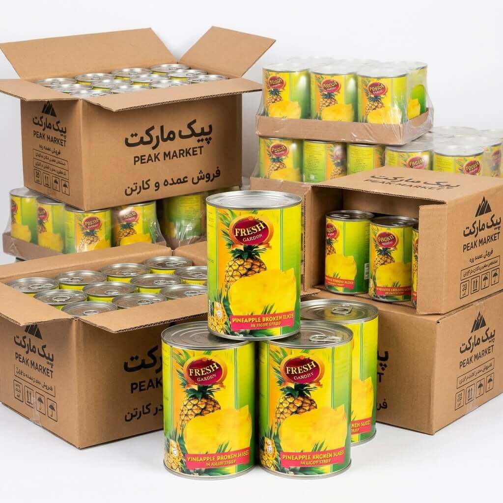 کمپوت آناناس  565 گرم  فرش گاردن  - حلقه ای(24عددی)
